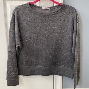 Alice + Olivia soft terry crew neck sweatshirt